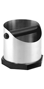 JicoDirect Stainless Steel Coffee Espresso Knock Box (Silver,Small)
