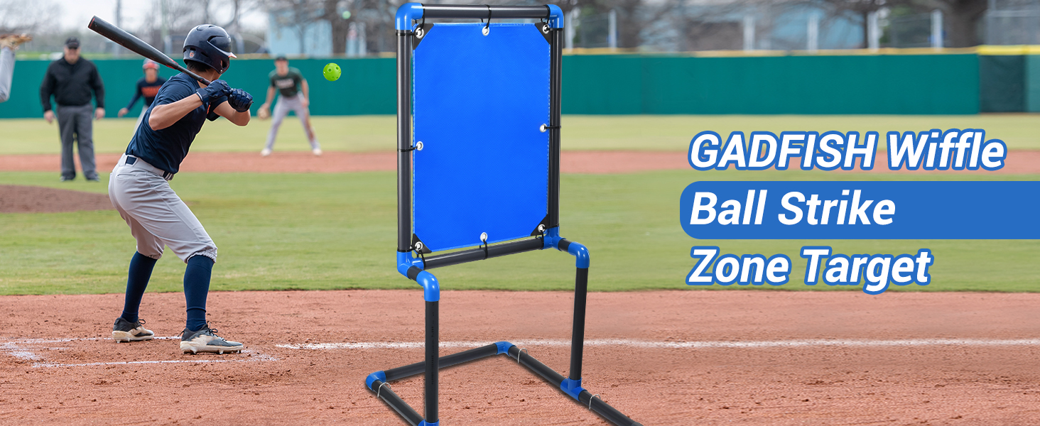 GADFISH Wiffle Ball Strike Zone Target, Wiffle Ball Set