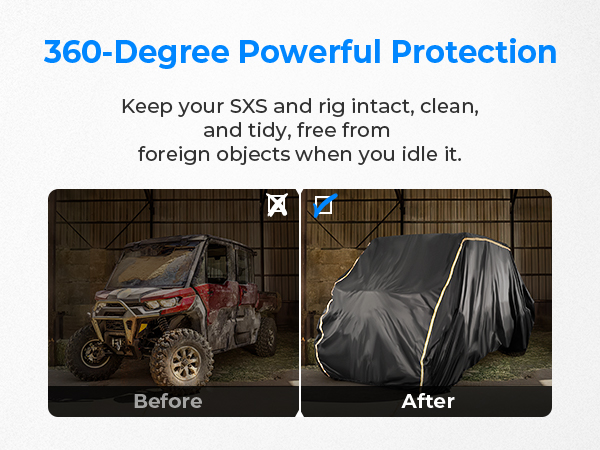 Amazon.com: KEMIMOTO UTV Cover 4 Seater 420D Waterproof