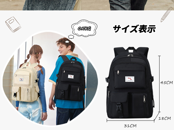 Amazon.co.jp: [FANDARE] リュック レディース 通学リュック