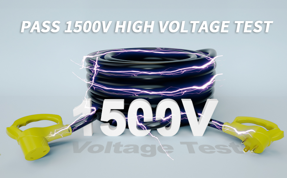 PlugSaf 50 FT 30 Amp RV Extension Cord Outdoor with Grip