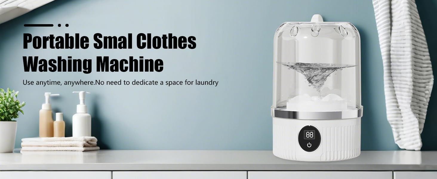 Underwear Washer, Mini Portable Washing Machine, Rechargeable Cordless Washing-Machine for Travel, Apartment, Dorm, RV, Hotel 16 underwear washer
