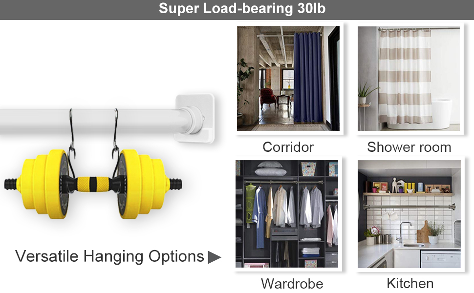 Shower Tension Rod Holders Adhesive Shower Curtain Rod