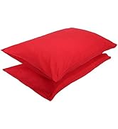Rockcloud Pillow Case Set 400 Thread Count 100% Cotton Standard Size 2pc, Red