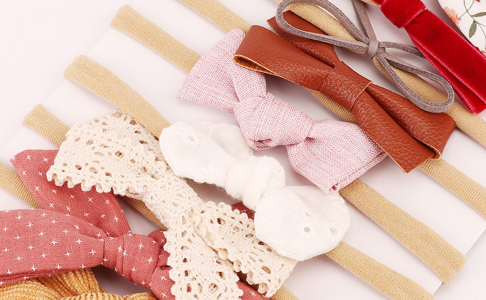 DELICATED HADNMADE CRAFTED FABRIC BOW