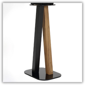Eximus Bookshelf Speaker Floor Stand Oak Black Color