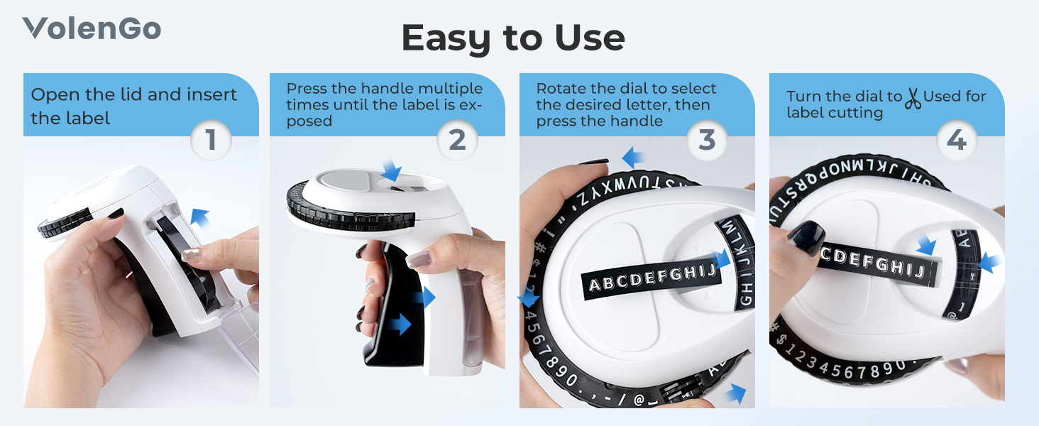 Amazon.com : VolenGo Embossing Label Maker, Vintage Embossed Label ...