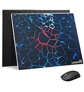 LANGBOHOS Glass Mouse Pad Micro Etched Surface and Whole Silicone Base,Improved Precision and Spe...