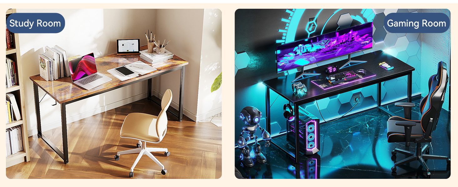 desk for study room and gaming room