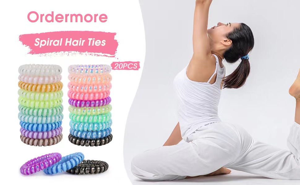 spiral hair ties