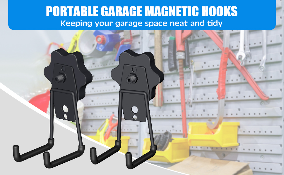 GUNPJONE Strong Garage Hooks, 2Pack Large Heavy Duty