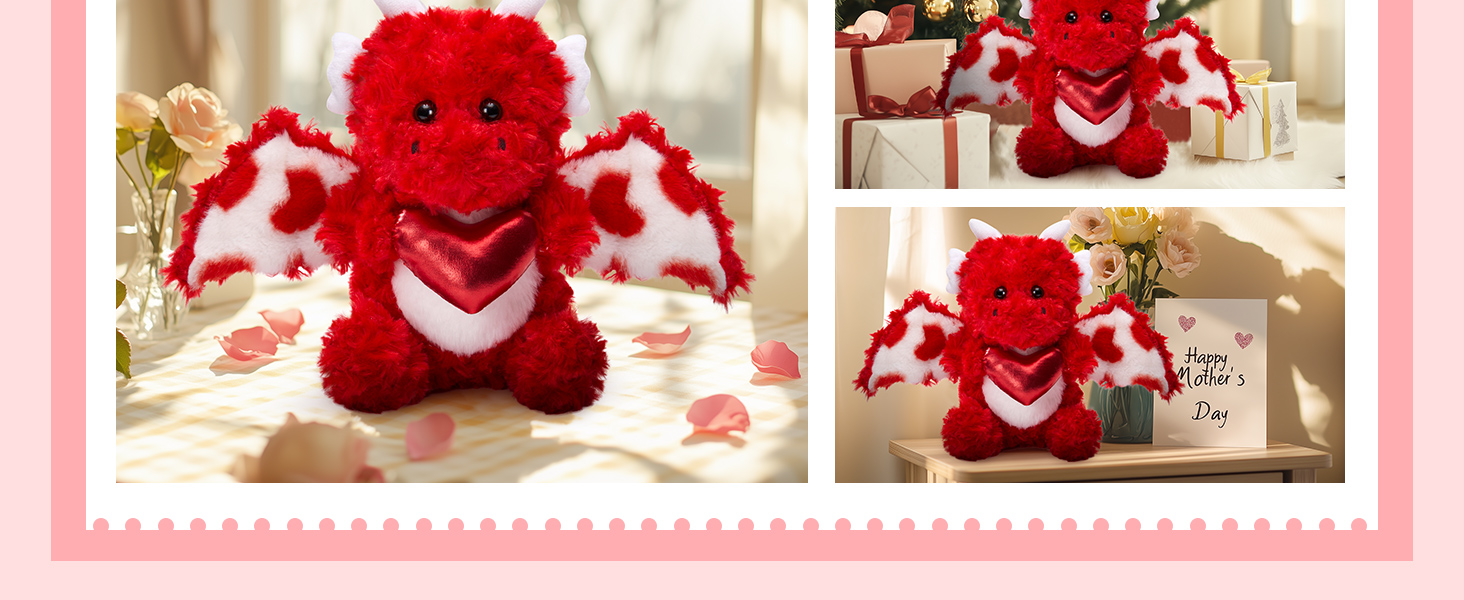 valentines stuffed dragon