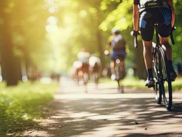 BulkSupplements Magnesium Glycinate Powder People Biking in the Park