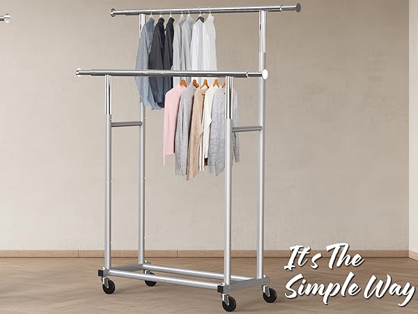 Amazon.com: Simple Houseware Standard Double Rod Garment