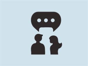 icon showing a couple having a conversation