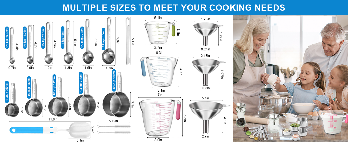 measuring cups and spoons
