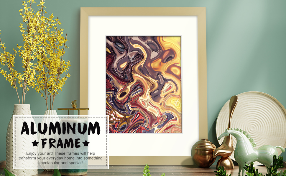 Frametory, 16x20 Metal Picture Frame Collection, Aluminum Photo Frame with Ivory