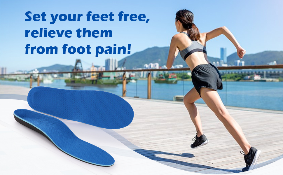 JiaSifu Orthotic Insoles for Women and Men,Plantar Fasciitis Insoles