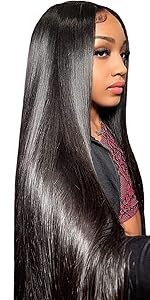 30 inch lace front wig human hair