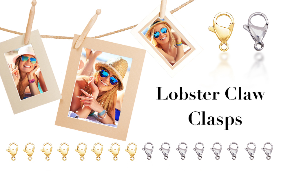 PH PandaHall 100pcs Lobster Claw Clasps Grade A 304