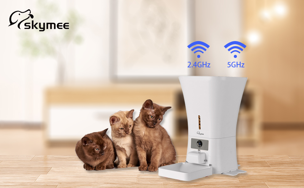 SKYMEE 12L WiFi Pet Feeder Automatic Food Dispenser for Cats
