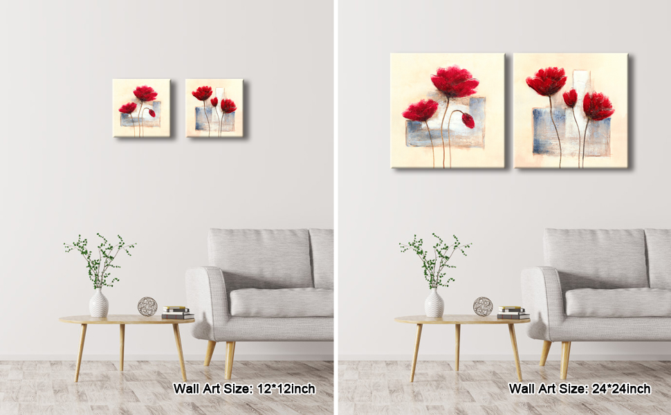 Amazon.com: Wieco Art Charming Spring Large Modern 2 Panels Gallery ...