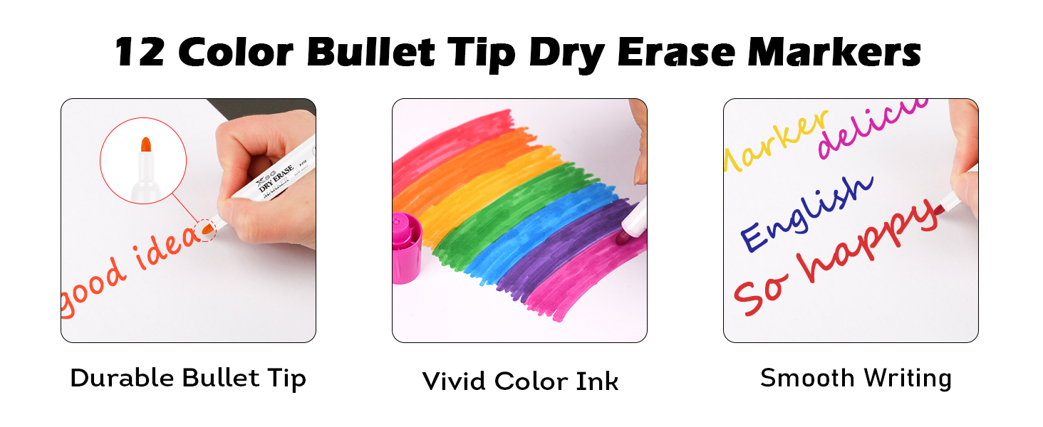 The Bullet Tip Dry Eraser - lebendige Farbtinte