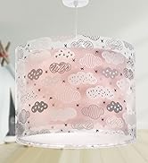 Dalber kinderlampe Pendelleuchte Hängelampe Clouds Wolken Rosa kinderzimmerlampe, 33 x 33 x 25 cm