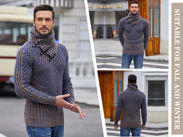 Amazon.com: COOFANDY Men's Turtleneck Long Sleeve Fashion