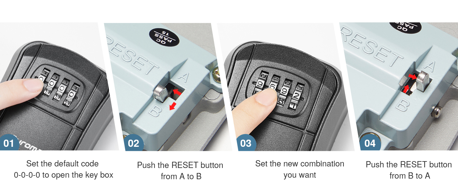 Puroma Key Lock Box, Portable Combination Lockbox Wall