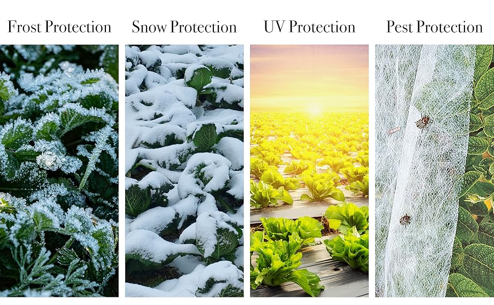 Freeze Protection Floating Row Cover, Winter Plant Covers