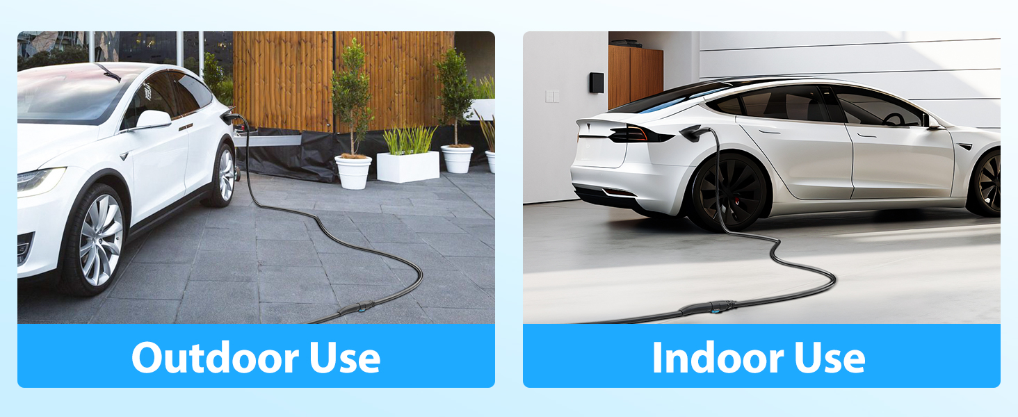 Tesla Extension Cord 21ft, 50Amp Tesla Charger Cable 110V240V Compatible with 32A