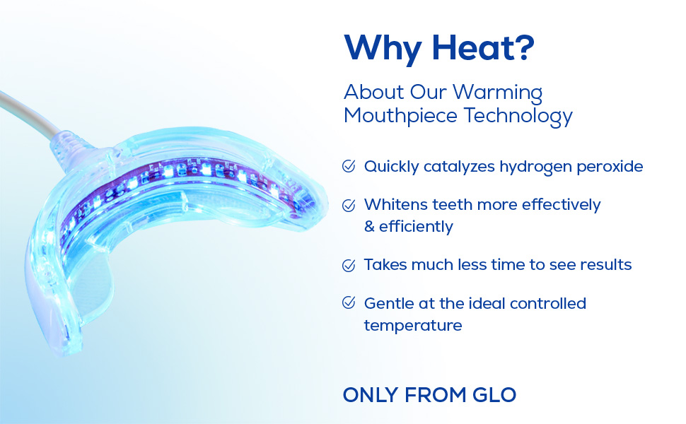 GLO Lit Teeth Whitening Device w/Patented Warming LED