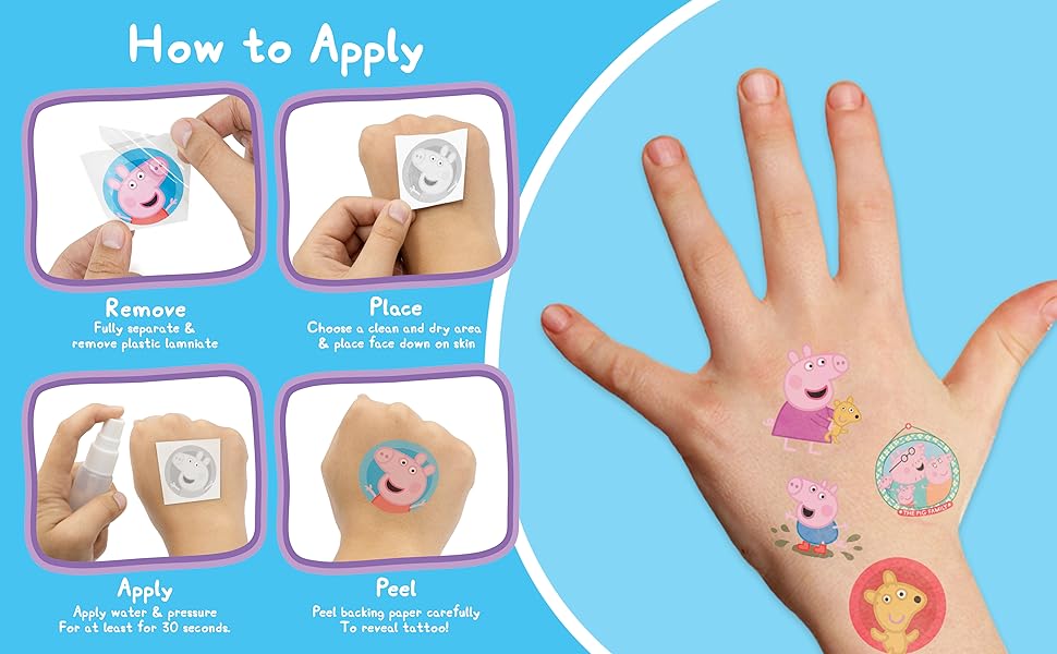 Peppa Pig Temporary Tattoos