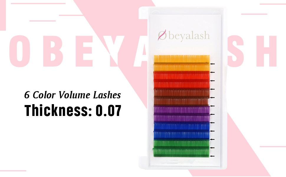 color lash extensions