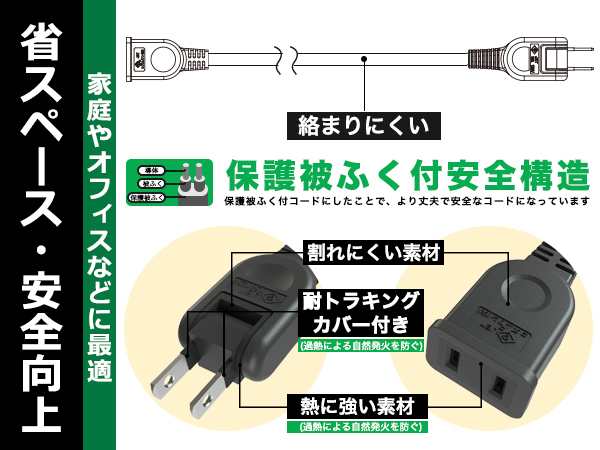 Amazon.co.jp: FUMITAKE ソフトタイプ 延長コード 50cm 電源