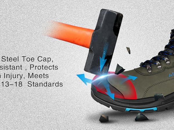 Amazon.com | ANITAKE Steel Toe Work Boots for Men, Mens