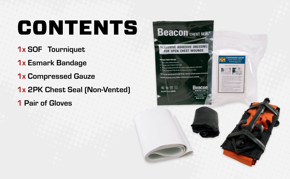 Emergency trauma kit for EDC and first responders