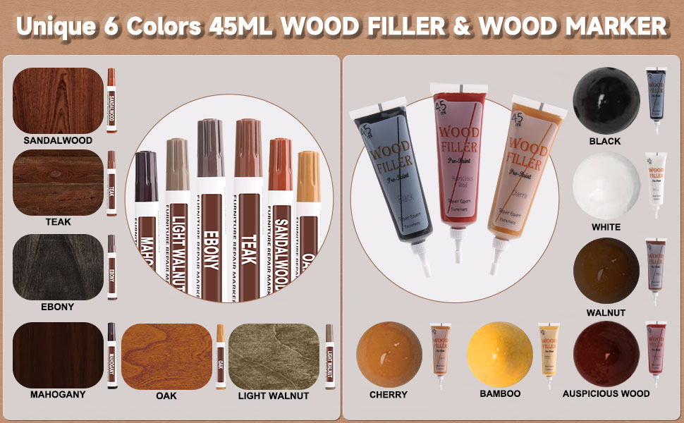 Wood Floor Scratch Repair 45ml large Wood Filler