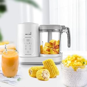 DELA DISCOUNT 64a18d39-f113-43ef-8206-bc3fd7a2b53f.__CR0,0,1600,1600_PT0_SX300_V1___ Baby Food Maker | Baby food Processor | Puree Blender Multi-Function Steamer Grinder Blender, Baby Food Warmer Mills Machine, Constant Temperature 24h, Auto Cooking & Grinding  