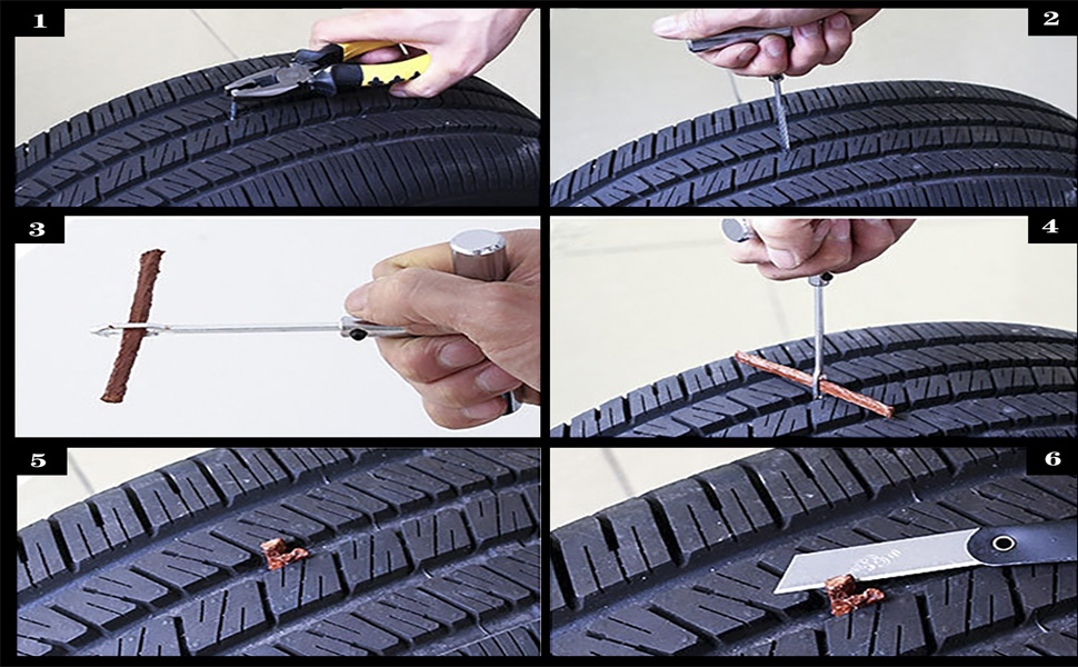 OBPSFY 120 Pcs Tire Plugs，Tire Repair Strings Rubber Strip