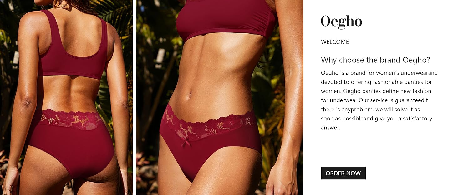Oegho Womens Cotton Bikini Underwear 