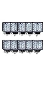 10pcs square led light pod