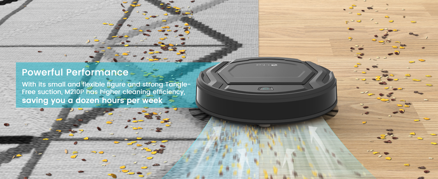 Lefant M210P Grey Robot Vacuum Cleaner, Small Robot Robotic Vacuum 7