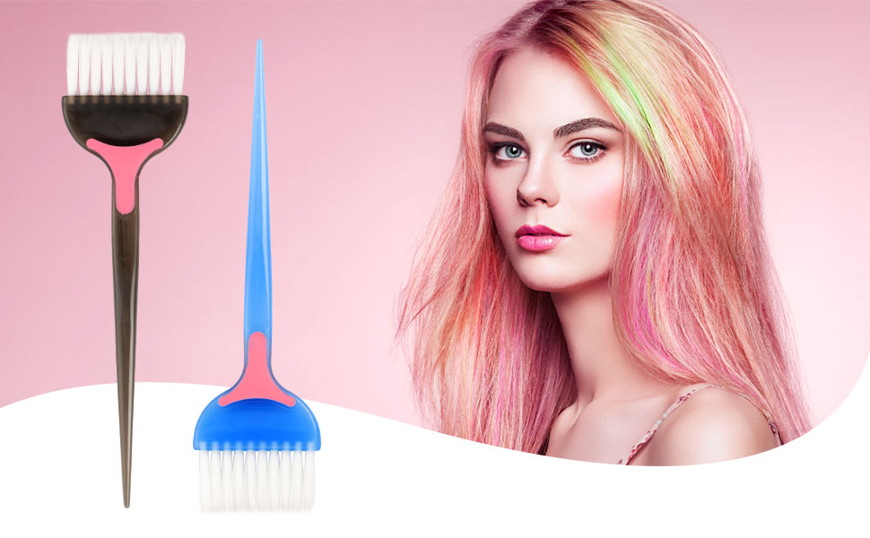 Minkissy 2 Pcs Hair Color Brush Professional Hair Dye Brush Salon Hair
