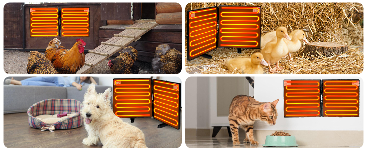 Chicken Coop Heater for Winter, Adjustable Temperature and