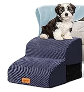 Topmart High Density Foam Pet Steps 2 Tiers,11.8" High,Non-Slip Dog Stairs,Dog Ramp,Soft Foam Dog...