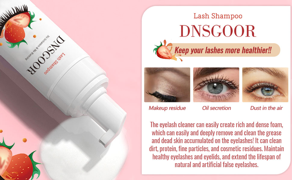 200ml/6.7fl.oz Lash Extension Cleanser Eyelash Shampoo Kit