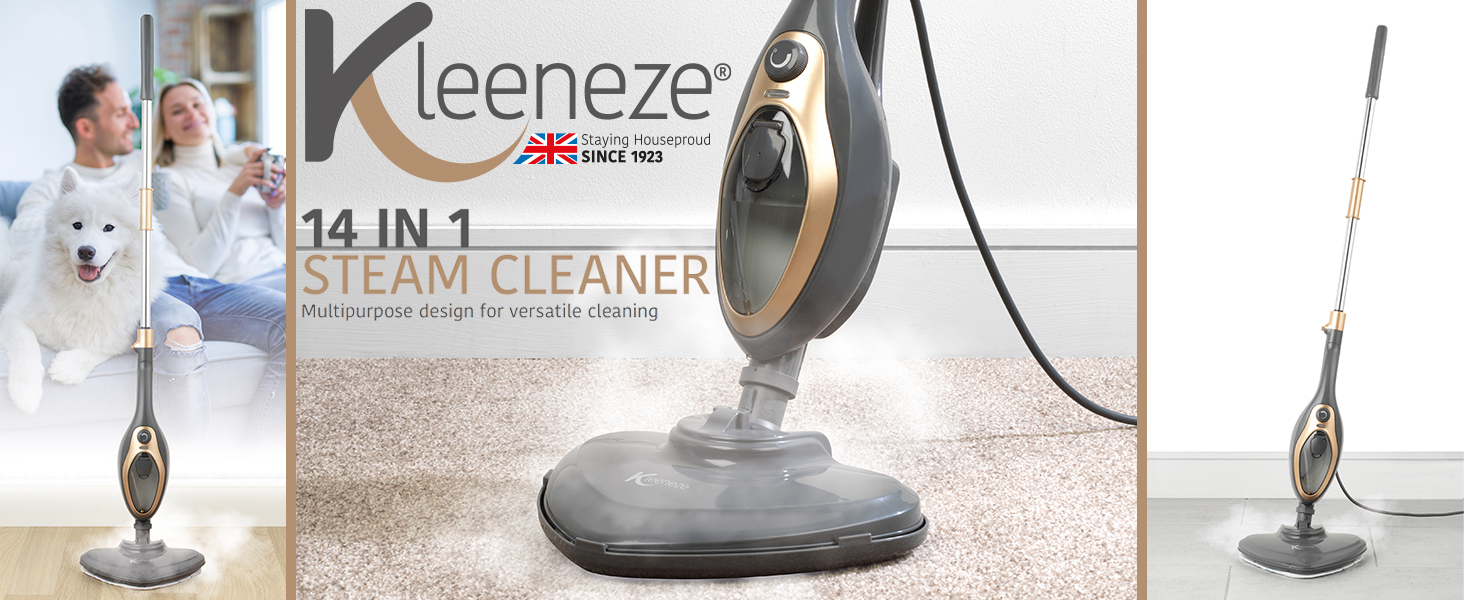 Kleeneze KL0598C 14in1 Steam Cleaner, Multipurpose, Bathroom/Kitchen, Cleans Tiles, Grouting
