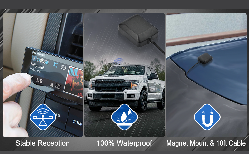 Eightwood Mini Satellite Radio Antenna SMB Right Angle